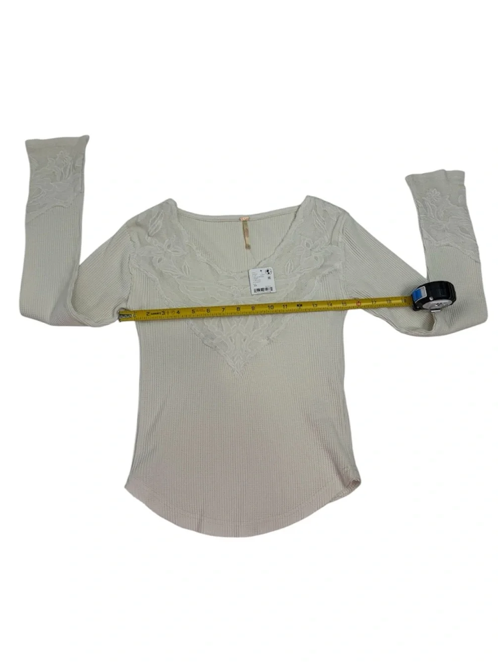 Free People Butterfly Lace Trim Top, Size XSMALL